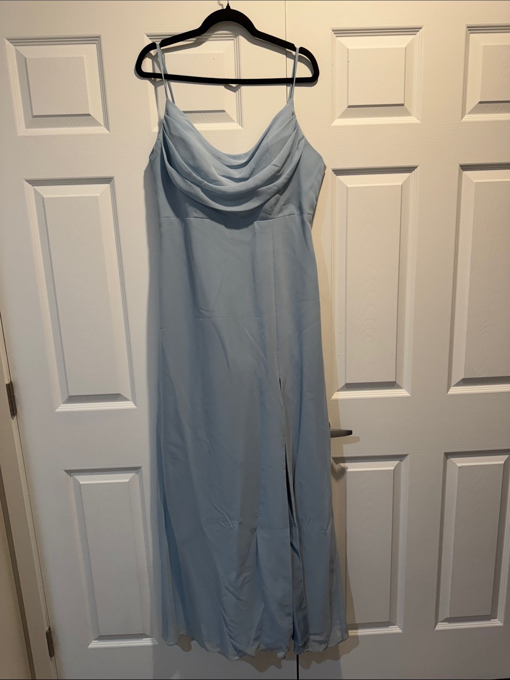 Revelry Light Blue Cowl Neck Maxi Dress